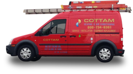 cottam heating & air conditioning van