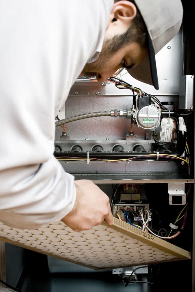 replacing furnace filter
